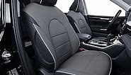 EKR Custom Fit Camry Car Seat Covers for Select Toyota Camry SE,SE Sport, XSE 2012 2013 2014 2015 2016 2017(Not for Hybrid) -Full Set, Leather (Black/Gray)