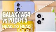 Samsung Galaxy A54 vs. Xiaomi Poco F5/Redmi Note 12 Turbo: Which one to get?