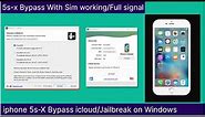 Iphone 6,6s,6s+ icloud Bypass With Sim Working/Full Signal New Tool For Windows