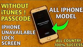 iPhone Unavailable lock Screen - How to Fixed iPhone 4/5/6/7/8/SE/X/11/12/13/14/15 ( Erase iPhone )