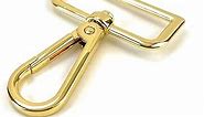 VersaKits 10 Pcs 2 Inch Gold D Ring Swivel Lobster Claw Clasps Push Gate Snap Hooks Trigger Clips for Purse Keychain Strap Making