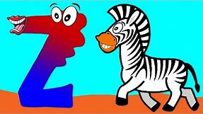 Learn the Alphabet Animals - Letter Z - ZEBRA