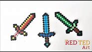 Minecraft Swords DIY Craft Perler Bead Keychains
