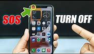 How to Turn Off SOS on iPhone 11 (2024)