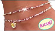 Cute Diy Anklet With Crystals And Beads/ Easy Jewelry Making