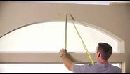 Measuring for Z-framed, Sunburst elongated arch in drywall-wrapped window opening