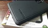 AT&T BlackBerry Passport Body Glove Black Satin Gel Case and Holster