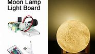 Moon Lamp Accessories,16 Colors 1W LED Moon Lamp Board Remote Control Night Dimmable Battery Circuit Panel USB Charging