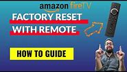 HOW TO FACTORY RESET FIRESTICK WITH JUST THE REMOTE NO SETTINGS !