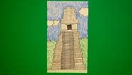 Let's Draw Tikal-Mayan Temple Guatemala!