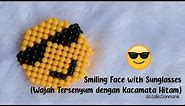 #15 How To Make Beaded Keychain Smilling Face With Sunglasses //Gantungan Kunci Manik Manik Emoticon