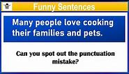 Punctuation errors that make funny sentence |