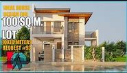 IDEAL HOUSE DESIGN FOR 100 SQ.M. LOT |10X10 METERS| TWO STOREY HOUSE (REQUEST #93)
