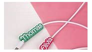 Personalized 3D Print USB Cable with Name in 13 Colors