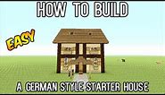 Minecraft German Style Survival House Tutorial (Lets Build) (EASY)