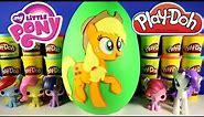 GIANT APPLEJACK Surprise Egg Play-Doh - My Little Pony Toys Fashems Dog Tag Frozen