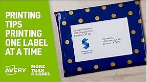 How to Print a Shipping Label One at a Time with Avery Products