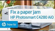 Fixing a Paper Jam | HP Photosmart C4280 All-in-One Printer | HP