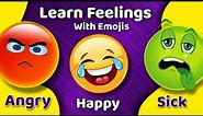 Learn Feelings with Emojis | emotions with emojis | Emotione for kids | KidStudents
