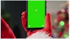 Vertical Video Santa Holding Mockup Smartphone