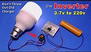 How to make 3.7 volt to 220 volt inverter using old Mobile Charger | DC to AC mini inverter