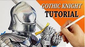 Draw A Gothic Armour (TUTORIAL) --(Speed Pencil Drawing)--
