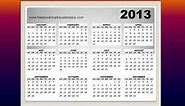 Free Homemade Calendar 2013 printable templates