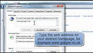 Changing the Browser Home Page in Internet Explorer - Online tutorials for beginners
