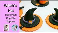 Fondant Witch Hat Cupcake Topper - Halloween Cupcake Tutorial