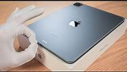 Apple iPad Pro 2022 11-inch Space Gray - Aesthetic Unboxing ASMR + Comparison iPad Pro 2020