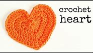 How to crochet a HEART (medium size) ♥ CROCHET LOVERS