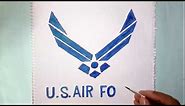 How to draw the U.S AIR FORCE symbol (symbol drawing)