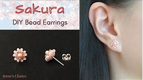 How to Make Sakura Stud Bead Earrings