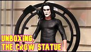 THE CROW MOVIE GALLERY WINDOW PVC STATUE Quick Unboxing - Brandon Lee