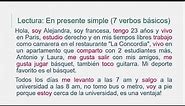 Texte en español (Present simple) - Se presenter | Apprendre l'espagnol | learn Spanish
