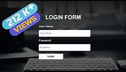 How to Create Simple Login Form using only HTML and CSS || Sign In Page Design Tutorial