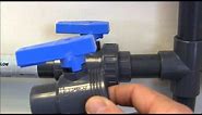 Ball valves for plastic pipe systems