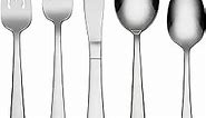 Oneida Avery 90 Piece Casual Flatware Set, 18/0 Stainless, Service for 12,Silver