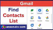 How to Find Your Contacts List in Gmail
