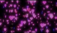 Flying Black and Purple Y2k Neon LED Lights Heart Background || 1 Hour Looped HD