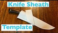 Making a leather knife sheath part 1, DIY Cross draw leather knife sheath template
