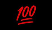 Red 100 Emoji with swashe line