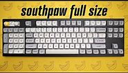 Southpaw Full Size Keyboard with Gateron Cap Yellow Switches