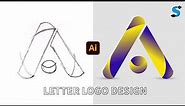 Easy Letter Logo Design In Adobe Illustrator | Logo Design | Adobe Illustrator | Swag Art And Craft
