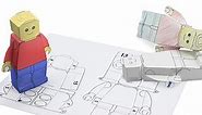 Create Your Own 3D Toy Person Paper Model Template