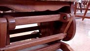Amish Furniture Solid Wood Daisy Glider Rocker