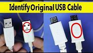 Identify Original Or Fake Samsung Usb Cable, Original Data cable