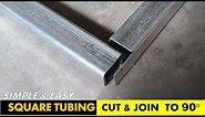 HOW TO CUT AND JOIN SQUARE TUBING WITH EXACT MEASUREMENT RESULT | Preparation & welding