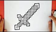 HOW TO DRAW A MINECRAFT SWORD