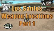 GTA San Andreas: Los Santos Weapon Locations.